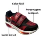 Tênis Mini Pé Infantil Masculino Scorpion Preto Luzes Led 