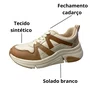 Tênis Modare Feminino Branco Off Camel 