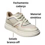 Tênis Moleca Feminino Branco Off Cadarço 