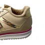 Tênis Molekinha Feminino Infantil Creme Dourado 