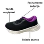 Tênis Molekinha Feminino Infantil Preto Fechamento Cadarço 