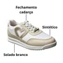 Tênis Molekinha Infantil Feminino Branco Cadarço 