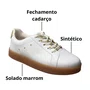 Tênis Molekinha Infantil Feminino Branco Cadarço
