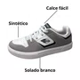 Tênis Mormai Infantil Masculino Light Grey Wht Fechamento Cadarço 