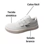 Tênis Mormai Masculino Infantil Branco calce Fácil 