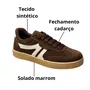 Tênis Nadia Talita Feminino Café Fechamento Cadarço 