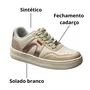 Tênis Ollie Feminino Bege Fechamento Cadarço