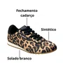 Tênis Petite Jolie Animal Print Onça Cadarço 