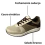 Tênis Polo Onity Masculino Bege Fechamento Cadarço 