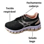 Tênis Rally Feminino Infantil Preto Fechamento Cadarço 