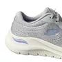 Tênis Skechers Feminino Cinza Claro Cadarço 