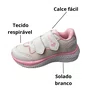 Tênis Via Vip Feminino Infantil Branco Calce Fácil 