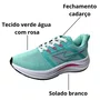 Tênis Vorax Feminino Verde Água Fechamento Cadarço 